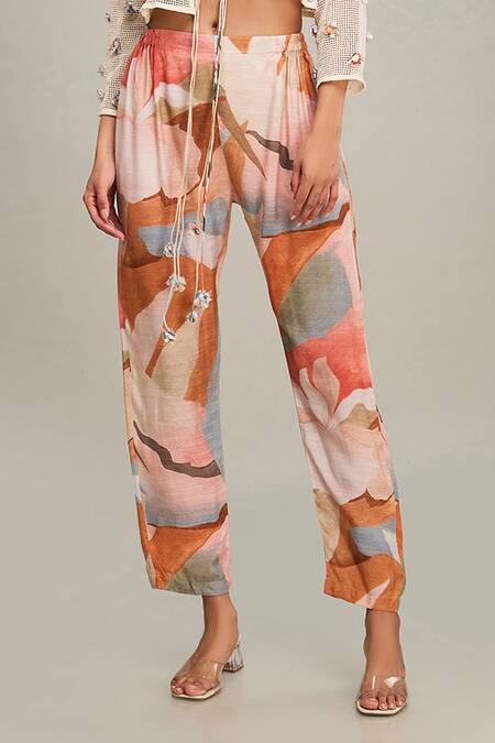 Soup By Sougat Paul Off White Linen, Handloom Cotton Conversation Hand Embroidered Jacket Pant Set Online at Aza Fashions Soup By Sougat Paul_Off White Linen, Handloom Cotton Conversation Hand Embroidered Jacket Pant Set _Online_at_Aza_Fashions