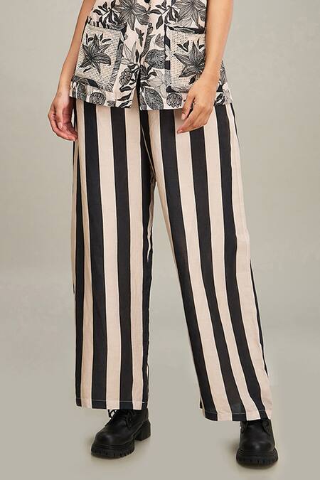 Shop Soup By Sougat Paul Off White Linen Collared Ahyana Printed Top And Pant Set Online at Aza Fashions Shop_Soup By Sougat Paul_Off White Linen Collared Ahyana Printed Top And Pant Set _Online_at_Aza_Fashions