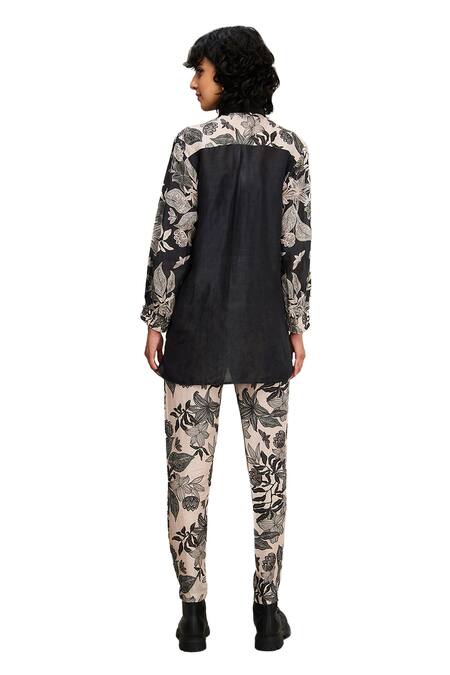 Buy Soup By Sougat Paul Off White Handloom Cotton, Linen Embroidery Ahyana Applique Shirt And Pant Set Buy_Soup By Sougat Paul_Off White Handloom Cotton, Linen Embroidery Ahyana Applique Shirt And Pant Set