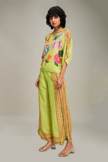 Soup by Sougat Paul Avain Canopy Embellished Kimono Top & Pant Set 