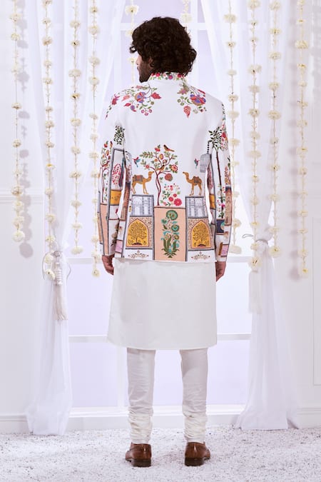 Taroob Moroccan Kalamkari Embroidered Bandhgala Set 