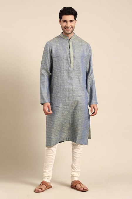 Mayank Modi - Men Abstract Pattern Kurta Pant Set 