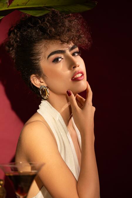 Buy_Modarta_Black Stones Uber And Unique Embellished Earrings _Online_at_Aza_Fashions