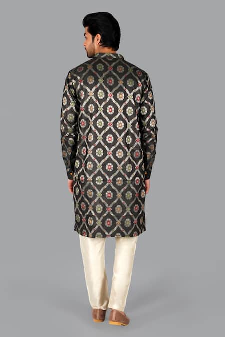 Gaurav Katta Banarasi Silk Woven Kurta With Pant 