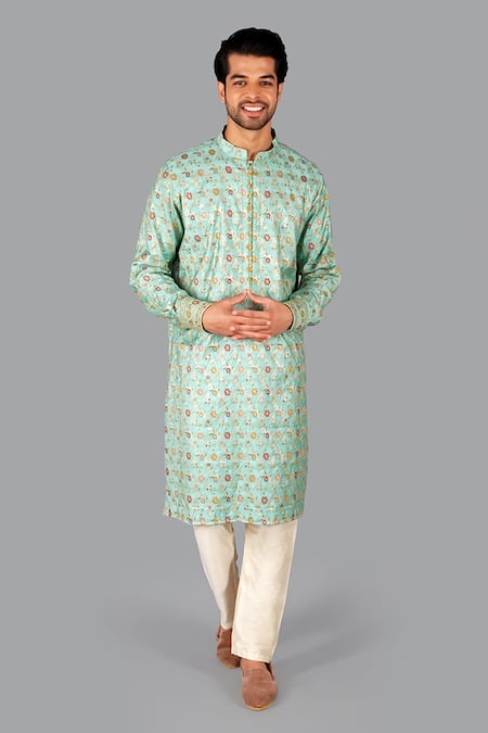 Gaurav Katta Floral Jaal Woven Kurta With Pant 