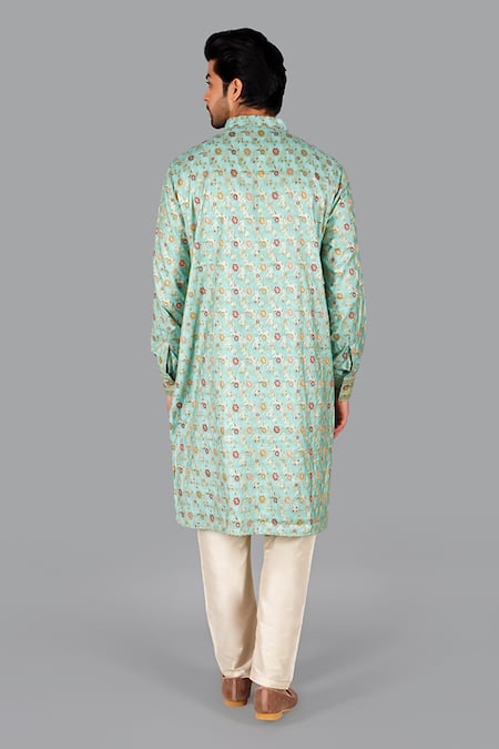 Gaurav Katta Floral Jaal Woven Kurta With Pant 