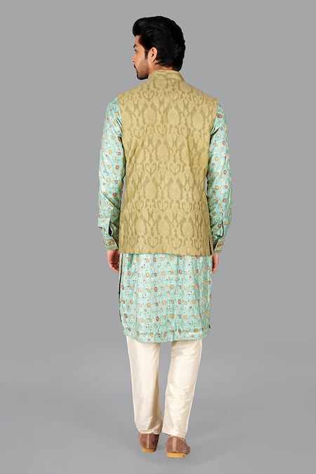Gaurav Katta Cutwork Embroidered Nehru Jacket 
