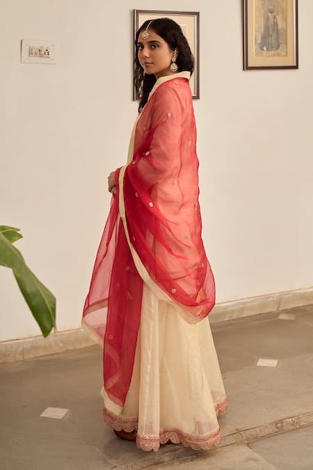 Apeksha Jain Label Raag Placement Hand Embroidered Kurta Sharara Set 