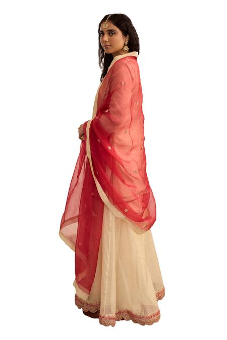 Buy_Apeksha Jain Label_Gold Organza, Tissue Sequins, Embroidery Raag Placement Hand Kurta Sharara Set 