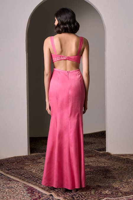 Parshya Solid Mermaid Gown 