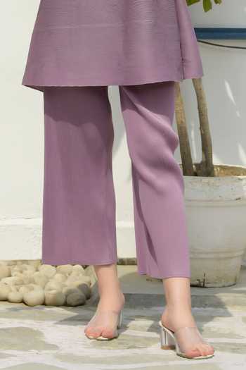 Buy_Tasuvure_Purple Polyester Pearls Round Patricia Rosette And Embellished Tunic With Pant_Online_at_Aza_Fashions