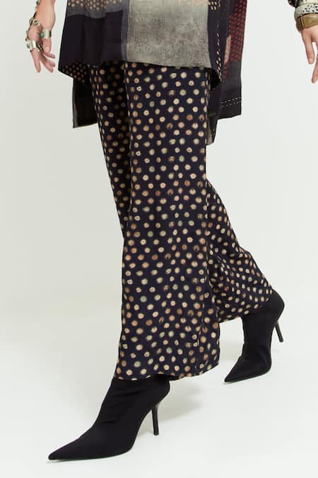 Aseem Kapoor_Multi Color Crepe Beads, Embroidery Collared Atri Yoke Shirt With Trouser _at_Aza_Fashions