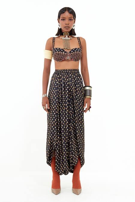 Buy Aseem Kapoor Multi Color Cotton, Silk Embroidery Kama Bohemian Tribe Print And Blouse Online at Aza Fashions Buy_Aseem Kapoor_Multi Color Cotton, Silk Embroidery Kama Bohemian Tribe Print And Blouse _Online_at_Aza_Fashions