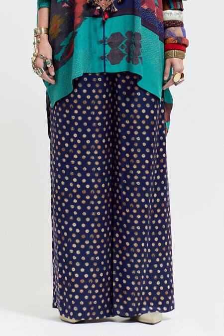 Shop Aseem Kapoor Multi Kuru Sequin Paisley Embroidered Yoke Trapeze Kurta With Flared Trouser Online at Aza Fashions Shop_Aseem Kapoor_Multi Kuru Sequin Paisley Embroidered Yoke Trapeze Kurta With Flared Trouser _Online_at_Aza_Fashions