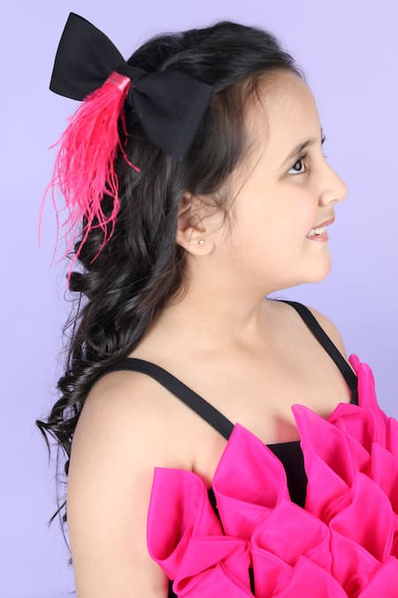 Shop_The Little Celebs_Black Crepe Fabric Flowers Embellished Sleeveless Jumpsuit 