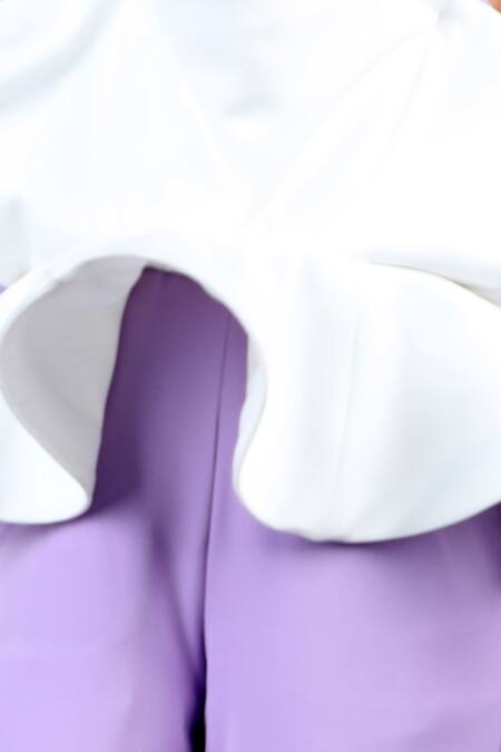 Buy_The Little Celebs_Purple Crepe Sleeveless Flared Jumpsuit _Online_at_Aza_Fashions