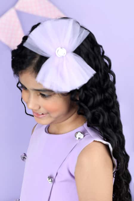 Shop_The Little Celebs_Purple Crepe Solid Sleeveless Straight Dress 