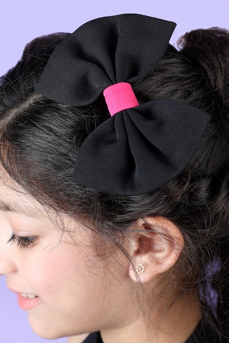 The Little Celebs_Black Crepe Solid Peplum Top And Pant Set _Online_at_Aza_Fashions