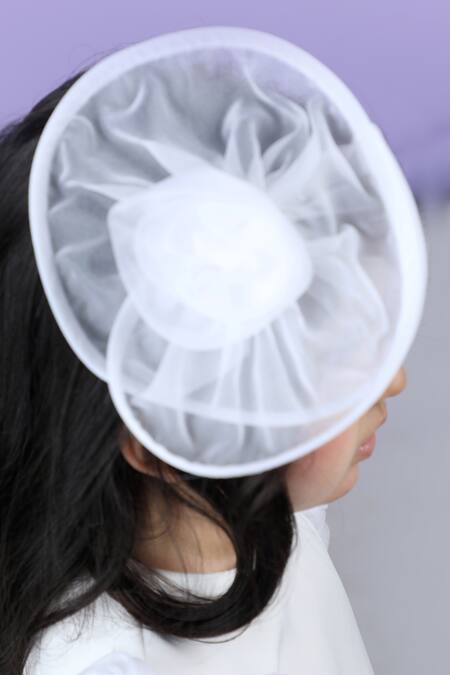 Shop_The Little Celebs_White Crepe Embellished Round Neck Straight Dress 