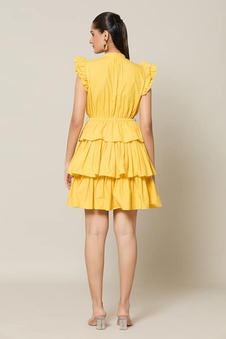 Naintara Bajaj Amalfi Solid Layered Short Dress 