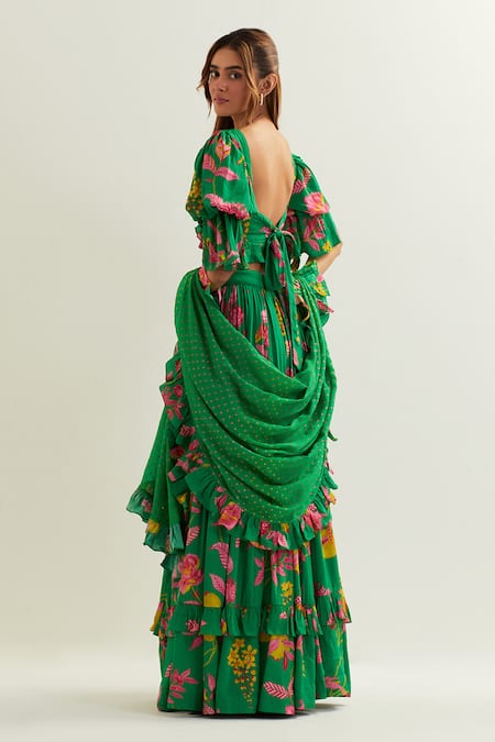 Label Earthen Anaira Flared Lehenga Blouse Set 