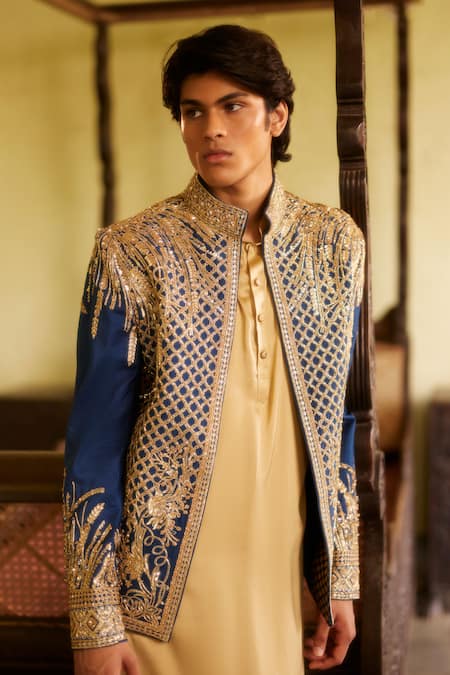 Eeksha Crystal Embellished Jacket Salwar Pant Set 