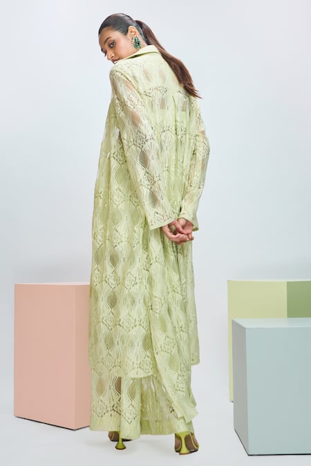 Nirmooha Embroidered Jacket Pant Set 