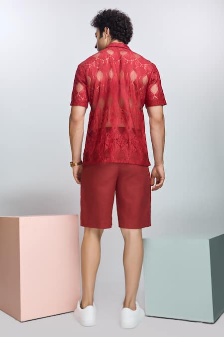 Nirmooha Solid Shorts With Belt 