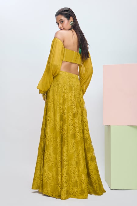 Nirmooha Savannah Lace Embroidered Skirt With Blouse 