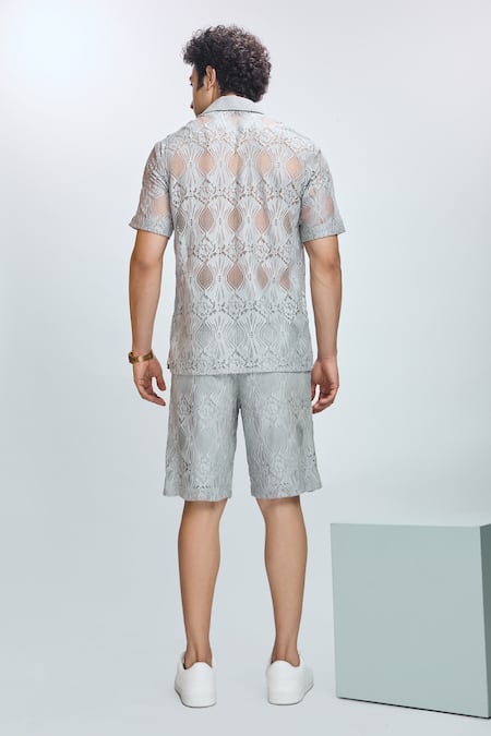 Nirmooha Chantilly Lace Work Shorts 