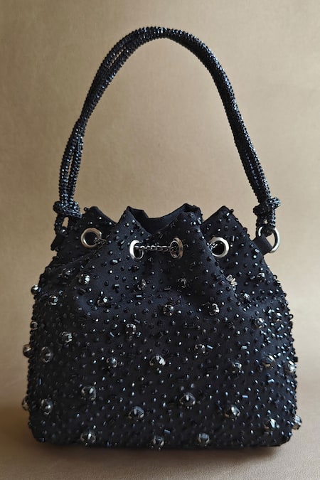 Plode Rhinestone Embellished Bucket Bag 