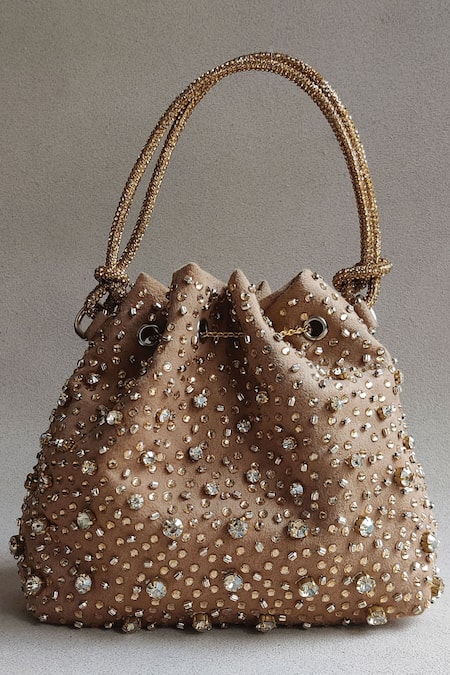 Plode Rhinestone Embellished Bucket Bag 