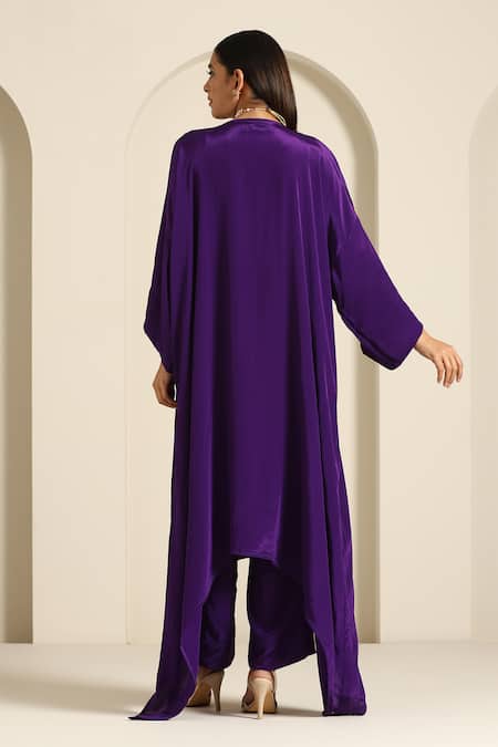 Wazir C Thread Embroidered Kaftan With Pant 