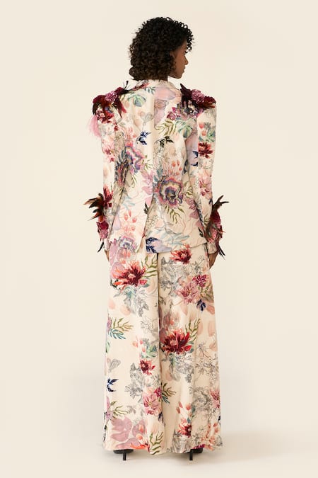 Varun Bahl Floral Print Jacket & Trouser Set 
