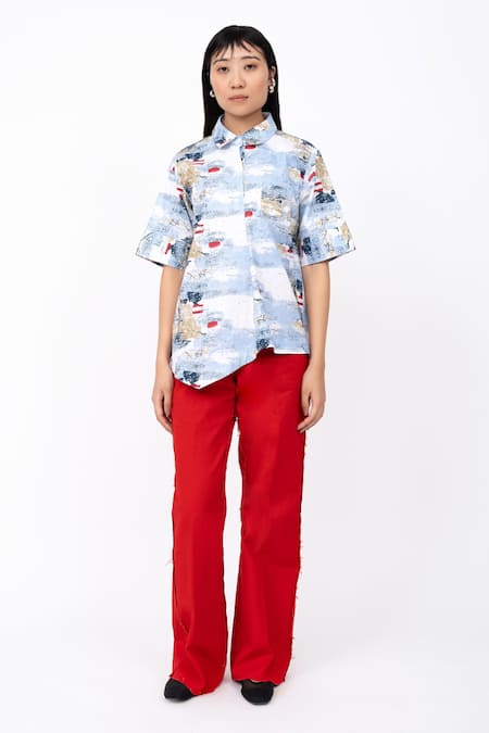 Leh Studios Abstract Canvas Print Slide Shirt 