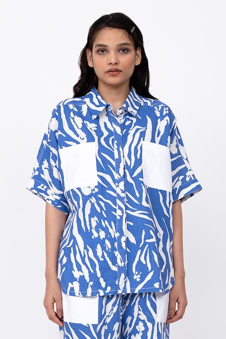 Leh Studios Wave Print Shell Shirt 