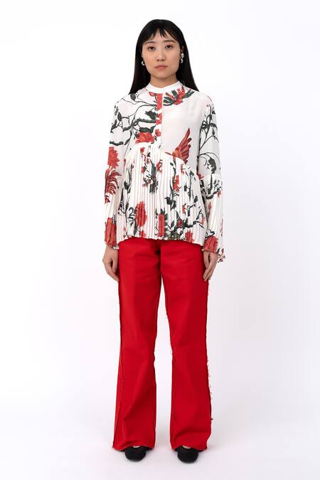 Buy Leh Studios Multi Color Cotton Round Neck Floral Chints Print Top Online at Aza Fashions Buy_Leh Studios_Multi Color Cotton Round Neck Floral Chints Print Top _Online_at_Aza_Fashions