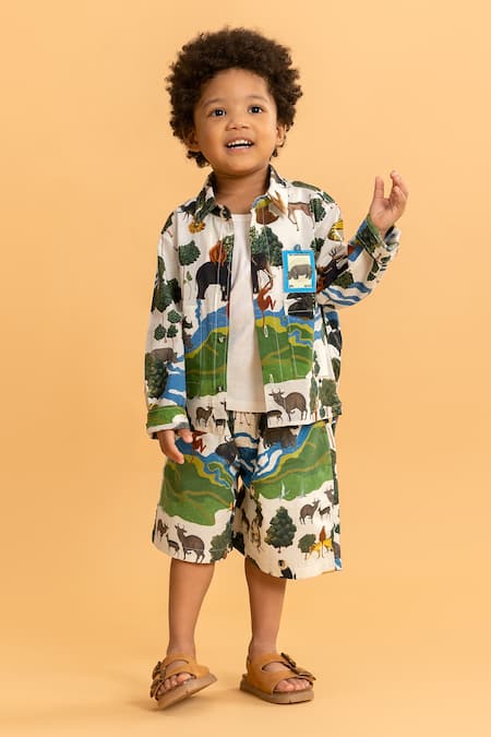 Ankid Rhinoceros Print Shacket 