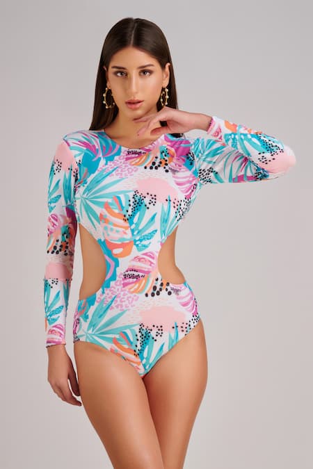 Kai Resortwear Lush Tropical Print Monokini 