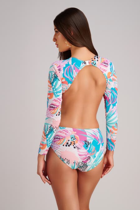 Kai Resortwear Lush Tropical Print Monokini 