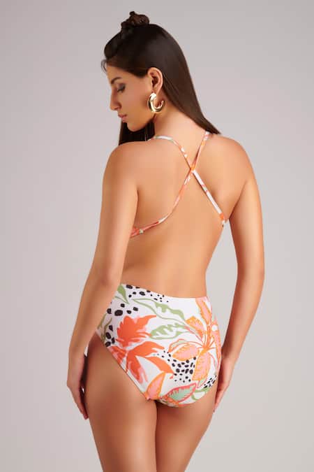 Kai Resortwear Autumn Tropical Print Monokini 