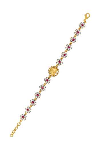 Buy Tribe Amrapali Gold Plated Pearls, Stones Hetvi Studded Floral Bracelet Online at Aza Fashions Buy_Tribe Amrapali_Gold Plated Pearls, Stones Hetvi Studded Floral Bracelet _Online_at_Aza_Fashions