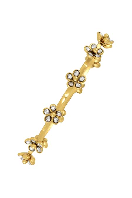 Tribe Amrapali Cheshtha Stone Studded Floral Bangle- Single Pc 