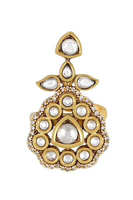 Tribe Amrapali Tavisha Stone Studded Ring 