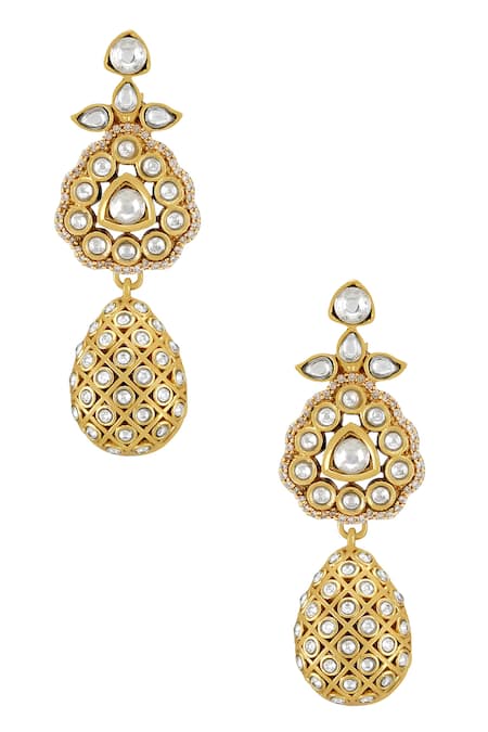 Tribe Amrapali Tvisha Floral Cutwork Earrings 