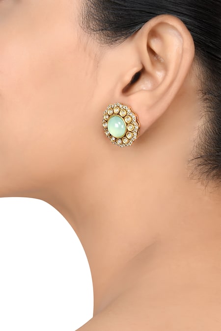 Tribe Amrapali Pakhi Floral Studs 