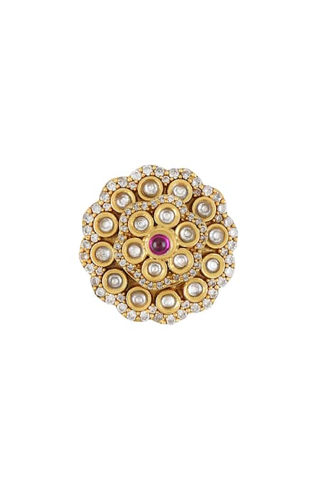Tribe Amrapali Gul Embellished Ring 