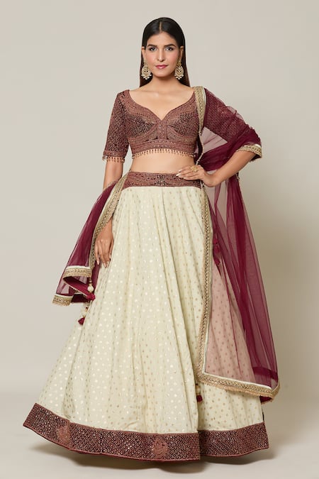 Samyukta Singhania Bloom Banarasi Brocade Lehenga Set 