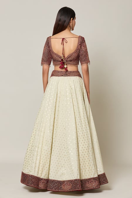 Naintara Bajaj Bloom Banarasi Brocade Lehenga Set 