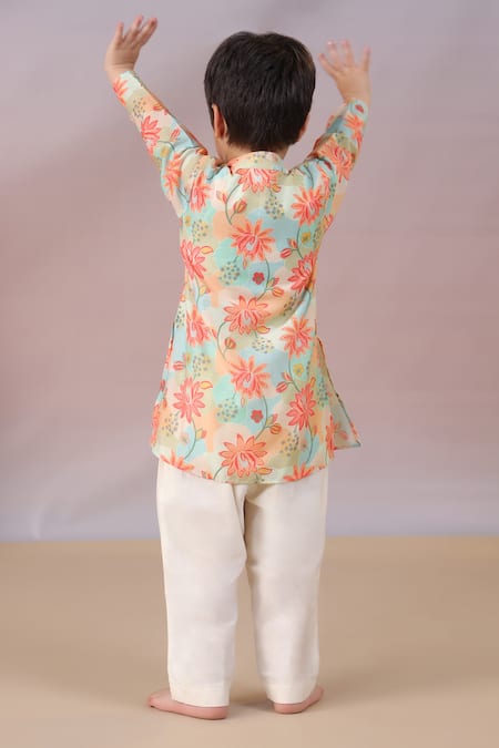 Casa Ninos Floral Print Kurta & Pyjama Set 